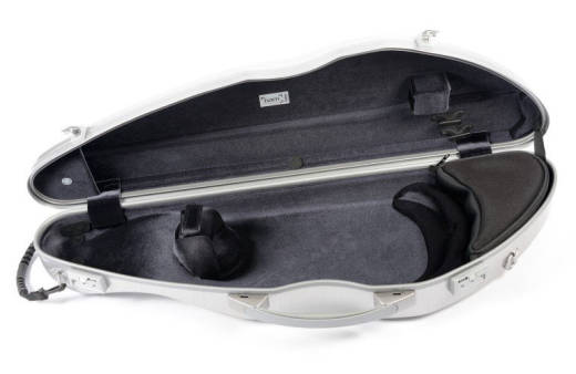 La Defence Hightech Slim Violin Case - Brushed Aluminum