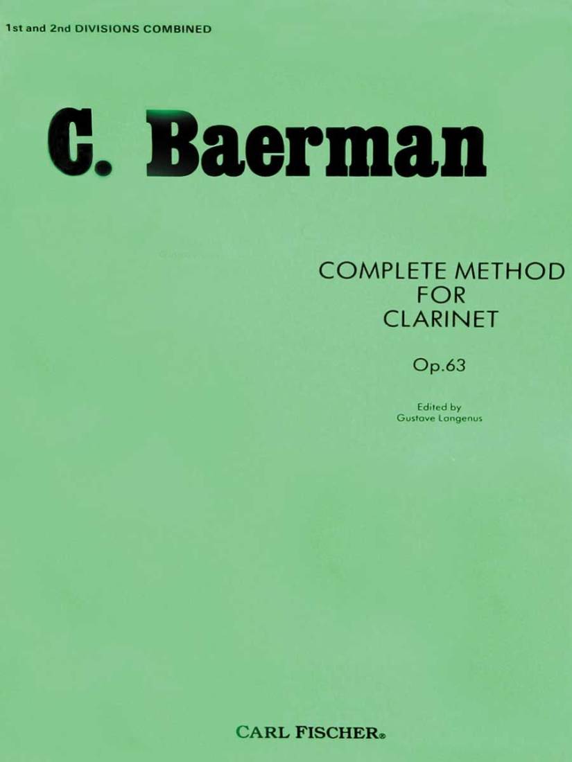 Complete Method for Clarinet - Baermann/Langenus - Bb Clarinet - Book