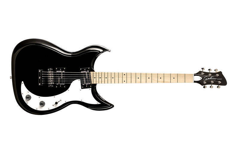 Richmond Dorchester Electric Guitar w/Bag - Black (Maple Neck)