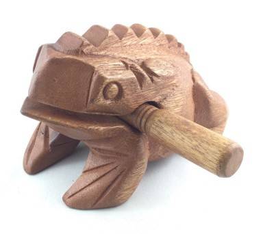 Wooden Frog Guiro, Light Stain - 4\'\'