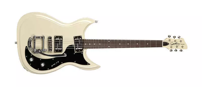 Richmond Dorchester Electric Guitar w/Bigsby &Bag - Solid Cream