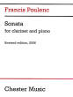 Chester Music - Sonata (Revised Edition, 2006) - Poulenc/Sachania - Clarinet/Piano - Sheet Music
