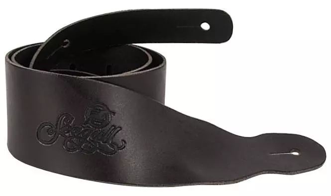 Guitar Strap - Standard Black Leather