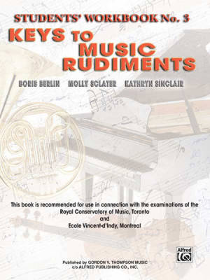 Alfred Publishing - Keys to Music Rudiments: Students Workbook No. 3 - Berlin /Sclater /Sinclair - Book