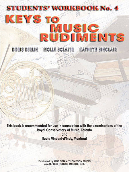 Keys to Music Rudiments: Students\' Workbook No. 4 - Berlin /Sclater /Sinclair - Book