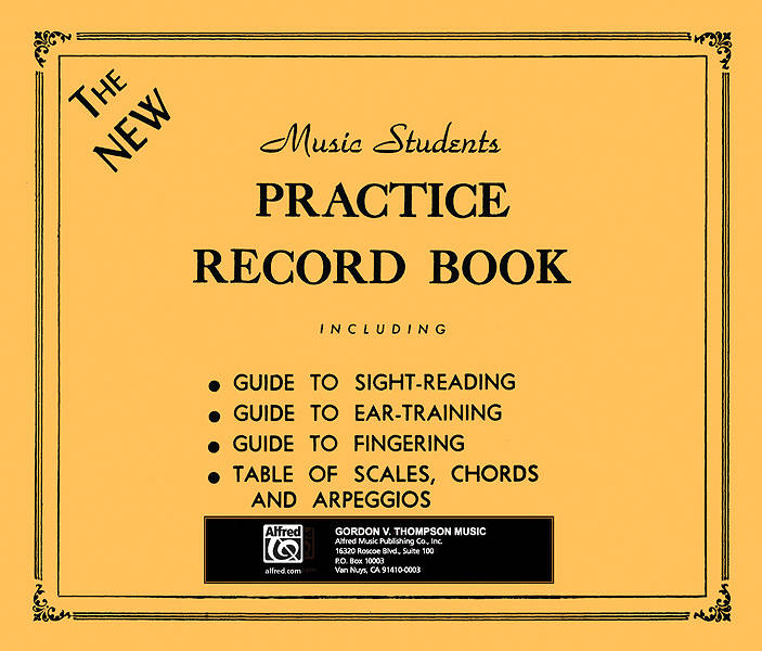 The New Music Students Practice Record Book - Piano - Book