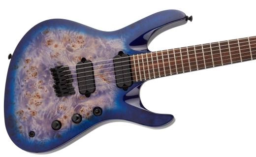 Pro Series Signature Chris Broderick Soloist HT7P, Laurel Fingerboard - Transparent Blue