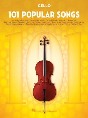 Hal Leonard - 101 Popular Songs - Cello - Book
