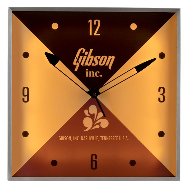 Gibson Vintage Lighted Clock Gibson Inc Long & McQuade