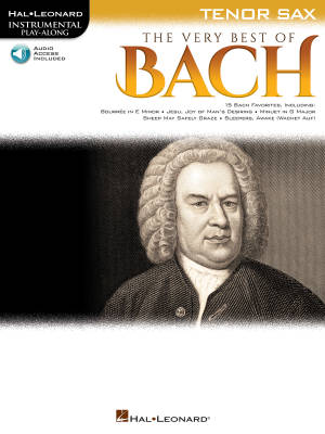 Hal Leonard - The Very Best of Bach: Instrumental Play-Along - Bach - Tenor Sax - Book/Audio Online