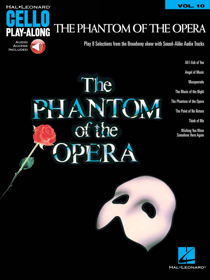 The Phantom of the Opera: Cello Play-Along Volume 10 - Webber - Cello - Book/Audio Online
