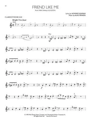 Disney Solos for Clarinet/Tenor Sax: Instrumental Play-Along - Book/Audio Online