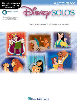 Hal Leonard - Disney Solos for Alto Sax: Instrumental Play-Along - Book/Audio Online
