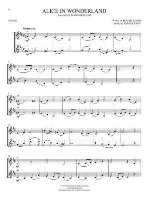 Disney Songs For Violin Duet - Book