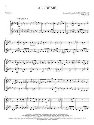 Pop Hits for Violin Duet - Book