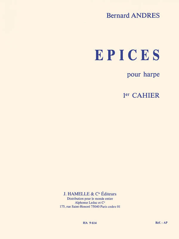 Epices, 1er Cahier - Andres - Harp - Book