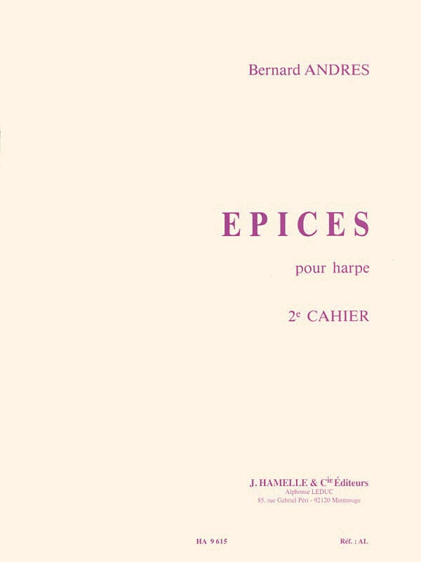 Epices, 2e Cahier - Andres - Harp - Book