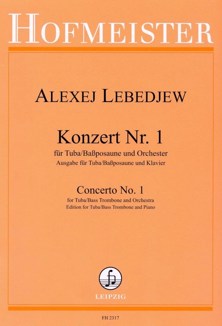Concerto No. 1 - Lebedjew - Tuba or Bass Trombone/Piano - Sheet Music