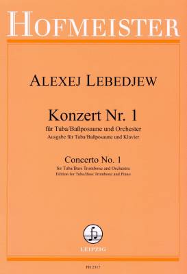 Friedrich Hofmeister - Concerto No. 1 - Lebedjew - Tuba or Bass Trombone/Piano - Sheet Music