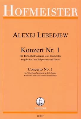 Friedrich Hofmeister - Concerto No. 1 - Lebedjew - Tuba or Bass Trombone/Piano - Sheet Music