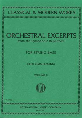 International Music Company - Orchestral Excerpts from the Symphonic Repertoire, Volume II - Zimmerman - String Bass - Book