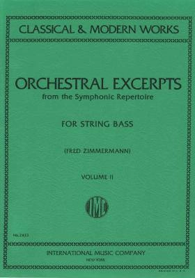 International Music Company - Orchestral Excerpts from the Symphonic Repertoire, Volume II - Zimmerman - String Bass - Book