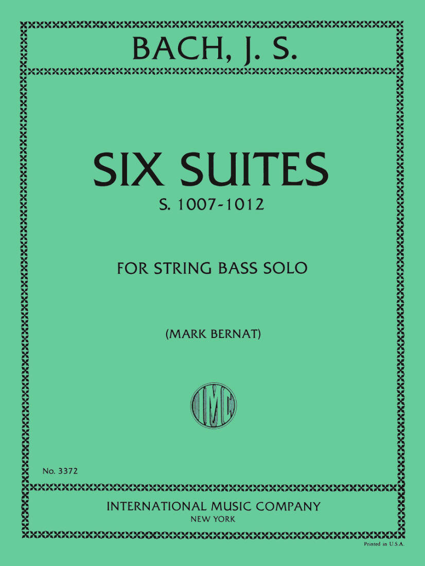 Six Suites, S. 1007-1012 - Bach/Bernat - Double Bass - Book
