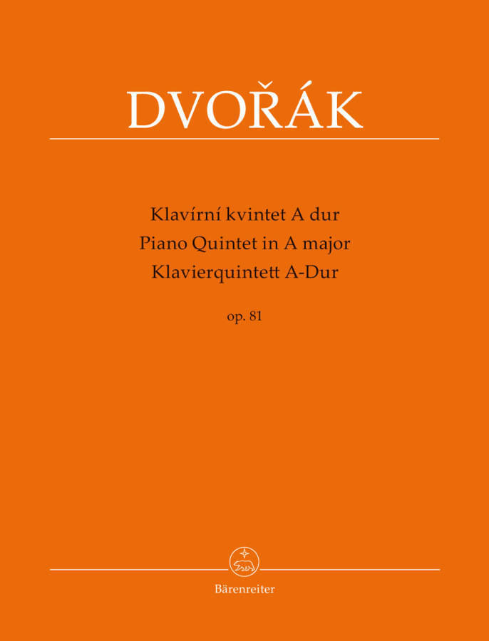Piano Quintet In A, Op.81 - Dvorak/Cubr - Piano/Violin/Viola/Cello - Score/Parts