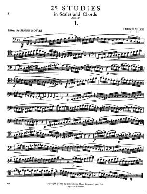 25 Studies in Scales and Chords, Opus 24 - Milde/Kovar - Bassoon - Book