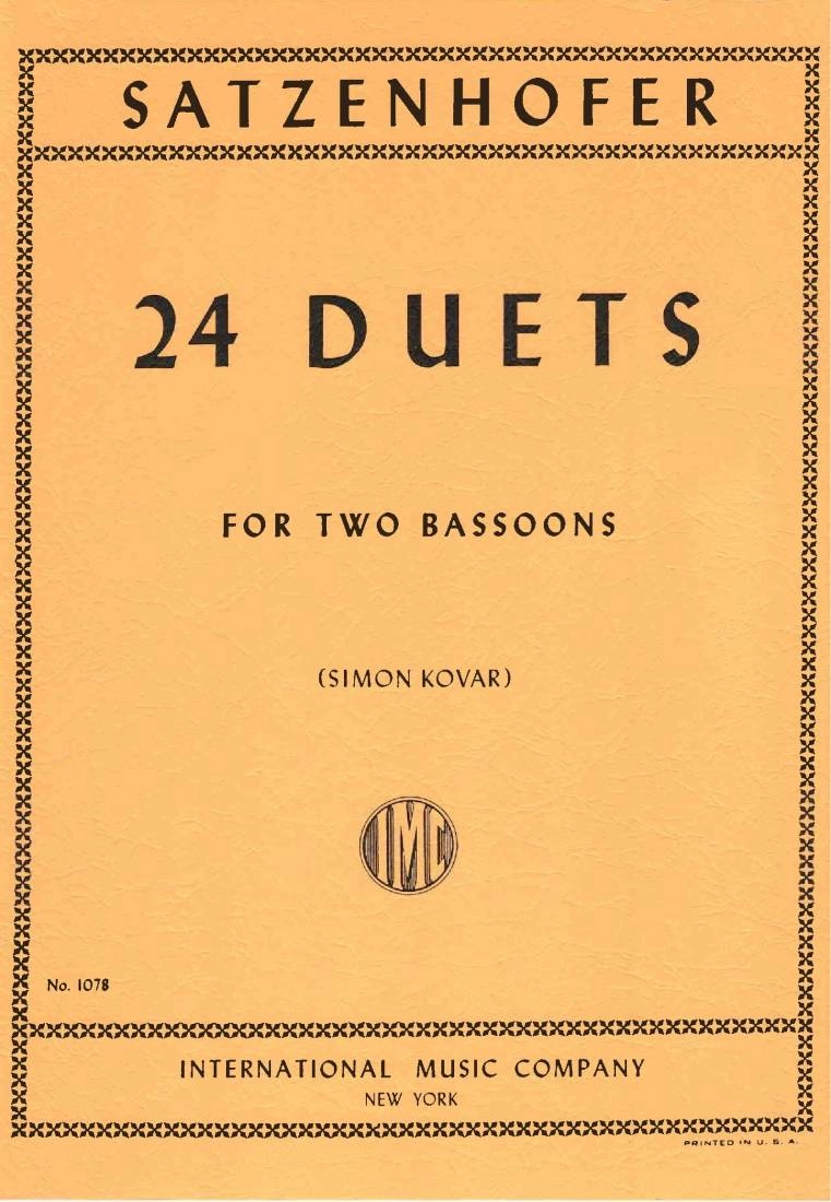 24 Duets - Satzenhofer/Kovar - Bassoon Duets - Book