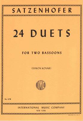 International Music Company - 24 Duets - Satzenhofer/Kovar - Bassoon Duets - Book