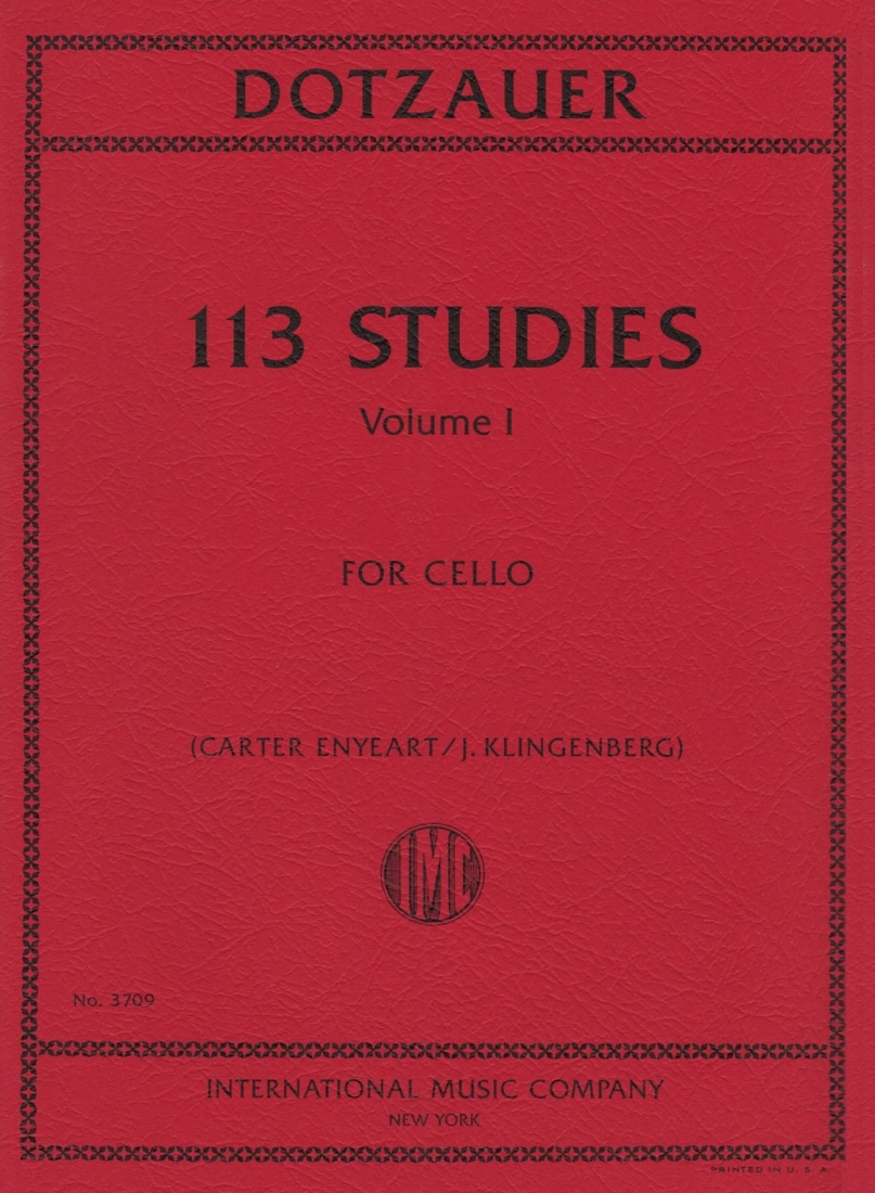 113 Studies, Volume I - Dotzauer /Klingenberg /Enyeart - Cello - Book