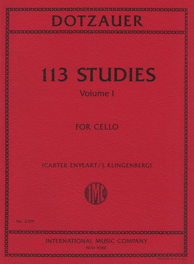 113 Studies, Volume I - Dotzauer /Klingenberg /Enyeart - Cello - Book