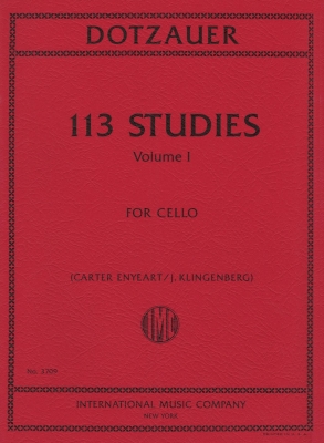 International Music Company - 113 Studies, Volume I - Dotzauer /Klingenberg /Enyeart - Cello - Book