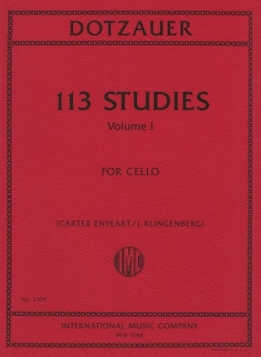 International Music Company - 113 Studies, Volume I - Dotzauer /Klingenberg /Enyeart - Cello - Book
