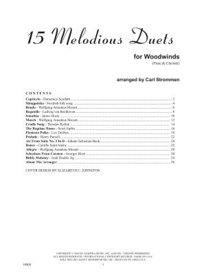 15 Melodious Duets - Strommen - Flute, Clarinet Duets - Book