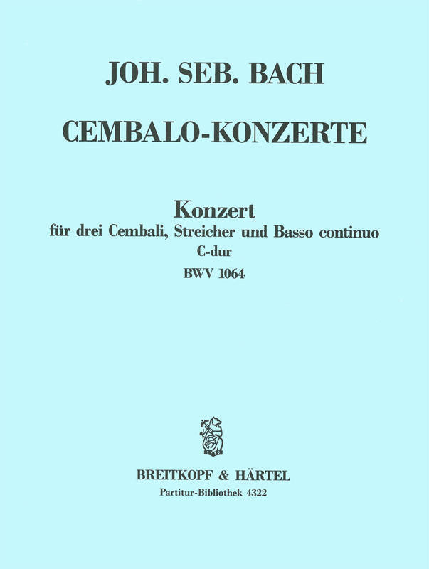Concerto In C For 3 Harpsichords, BWV.1064 - Bach - Score