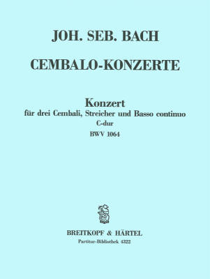 Edwin F. Kalmus - Concerto In C For 3 Harpsichords, BWV.1064 - Bach - Score