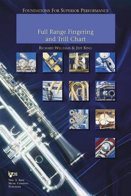 Kjos Music - Foundations For Superior Performance: Full Range Fingering Chart - King/Williams - Euphonium BC/Non Compensating - Book
