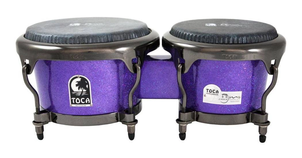 Jimmie Morales Signature Series Bongos - Purple Sparkle