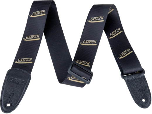 Vibrato Arm Pattern Strap - Black/Gold