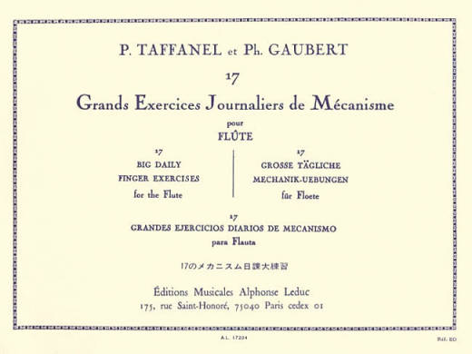 17 Exercices Journaliers De Mecanisme Pour Flute Traversiere - Taffanel/Gaubert - Flute - Book