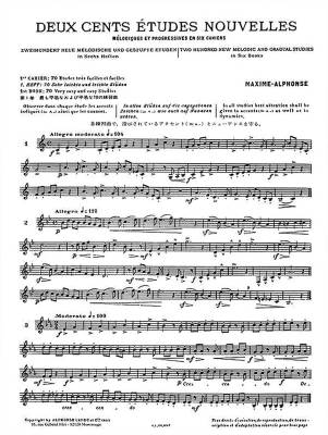 Deux cents Etudes Nouvelles Melodiques et Progressives Pour Cor, Cahier 1: 70 Etudes Tres Faciles - Maxime-Alphonse - Horn - Book