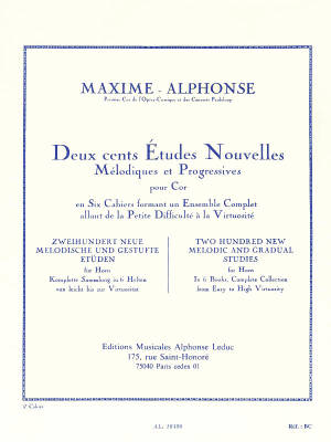 Deux cents Etudes Nouvelles Melodiques et Progressives Pour Cor, Cahier 5: 20 Etudes Tres  Difficiles - Maxime-Alphonse - Horn - Book