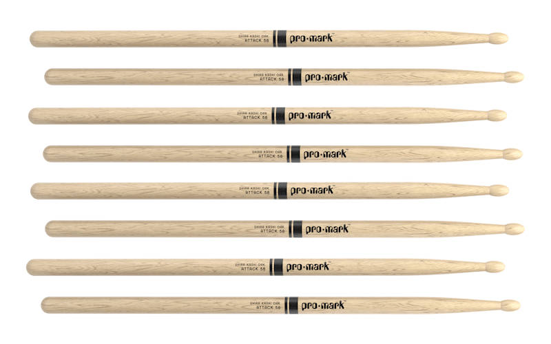 Shira Kashi Lacquered Oak Drum Sticks (4-Pack) - 5B