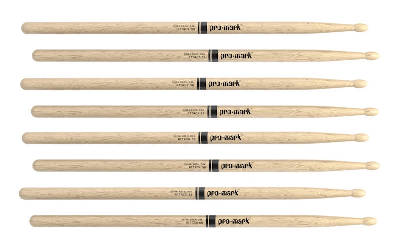 Shira Kashi Lacquered Oak Drum Sticks (4-Pack) - 5B