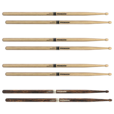 Rebound Lacquered Hickory Drumsticks (4-Pack) - 5A