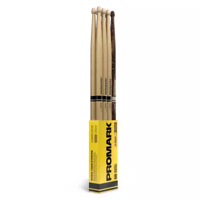 Rebound Lacquered Hickory Drumsticks (4-Pack) - 5B