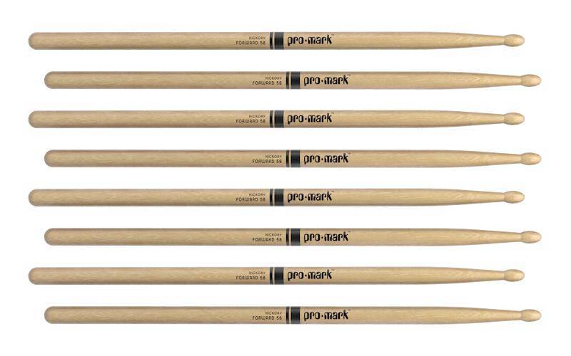 Forward Lacquered Hickory Drumsticks (4-Pack) - 5B