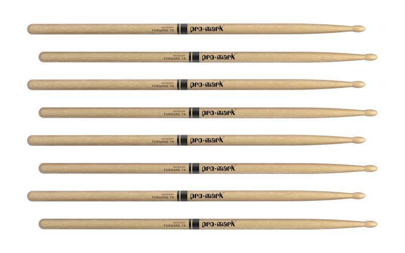(4-Pack)　Promark　McQuade　Hickory　Drumsticks　Forward　Long　Lacquered　7A